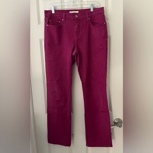 Women’s Levi’s 505 straight vintage washed red jeans pants cotton lightweight 10